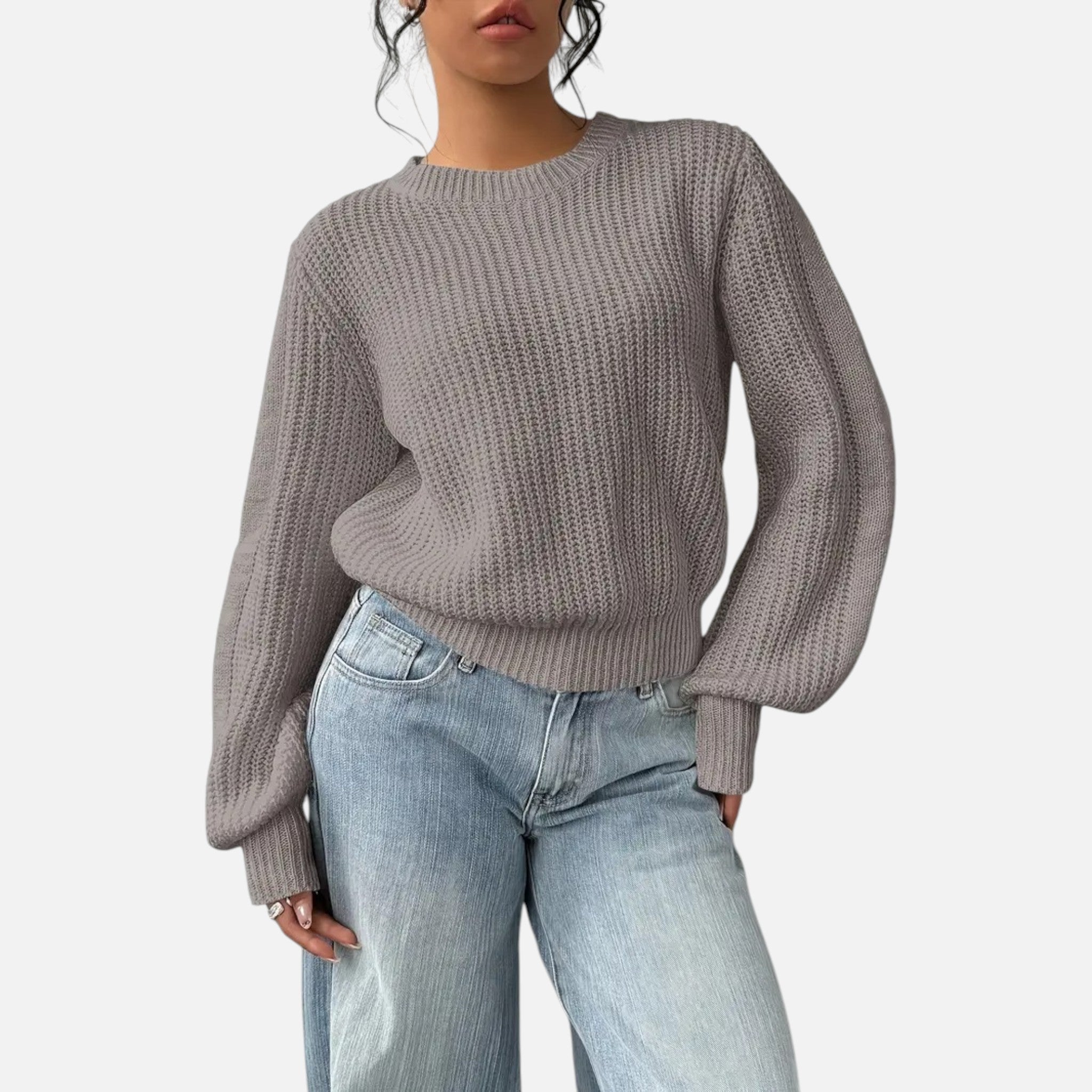 Belavyn | Womenâs Elegant Round-Neck Knit Sweater