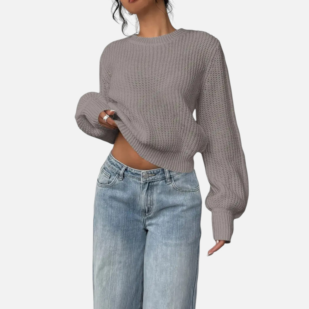 Belavyn | Womenâs Elegant Round-Neck Knit Sweater