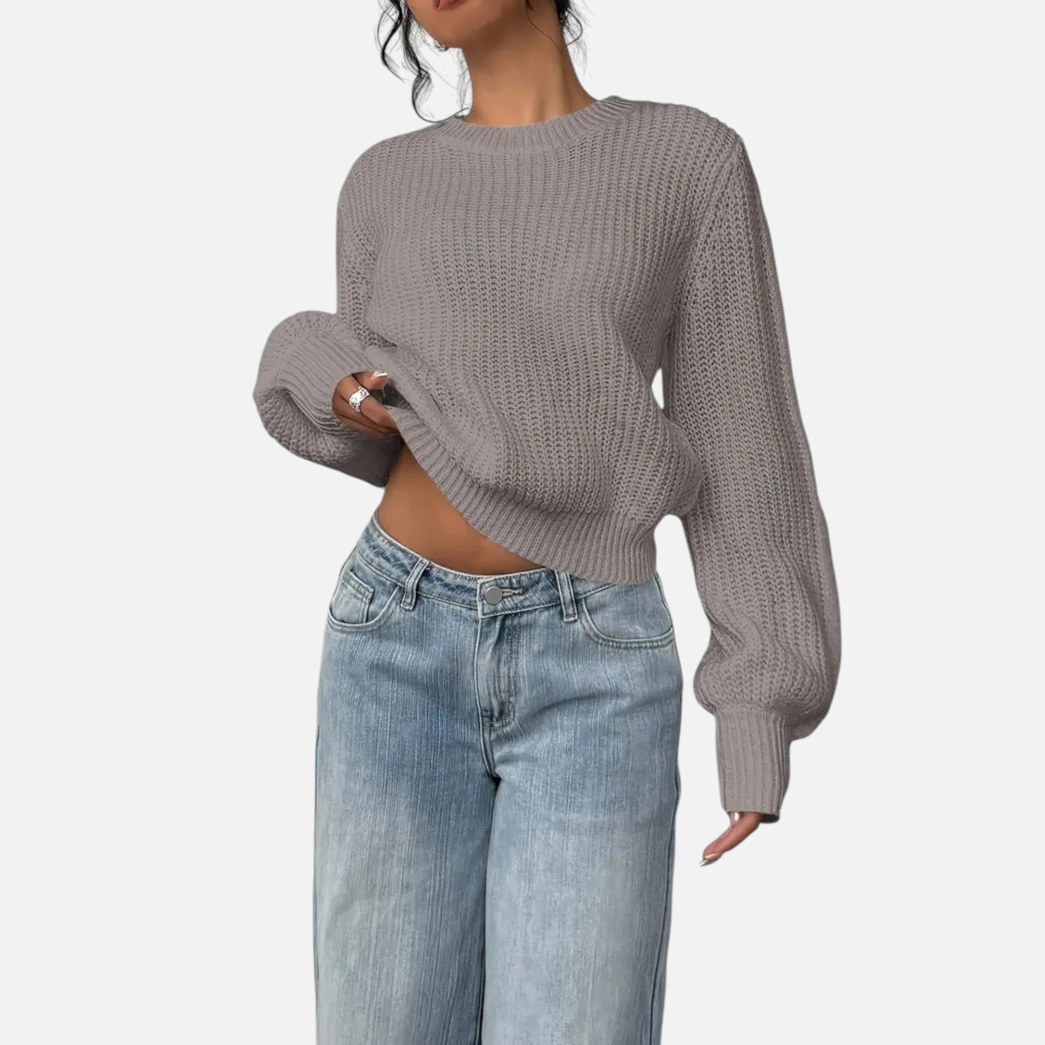 Belavyn | Womenâs Elegant Round-Neck Knit Sweater