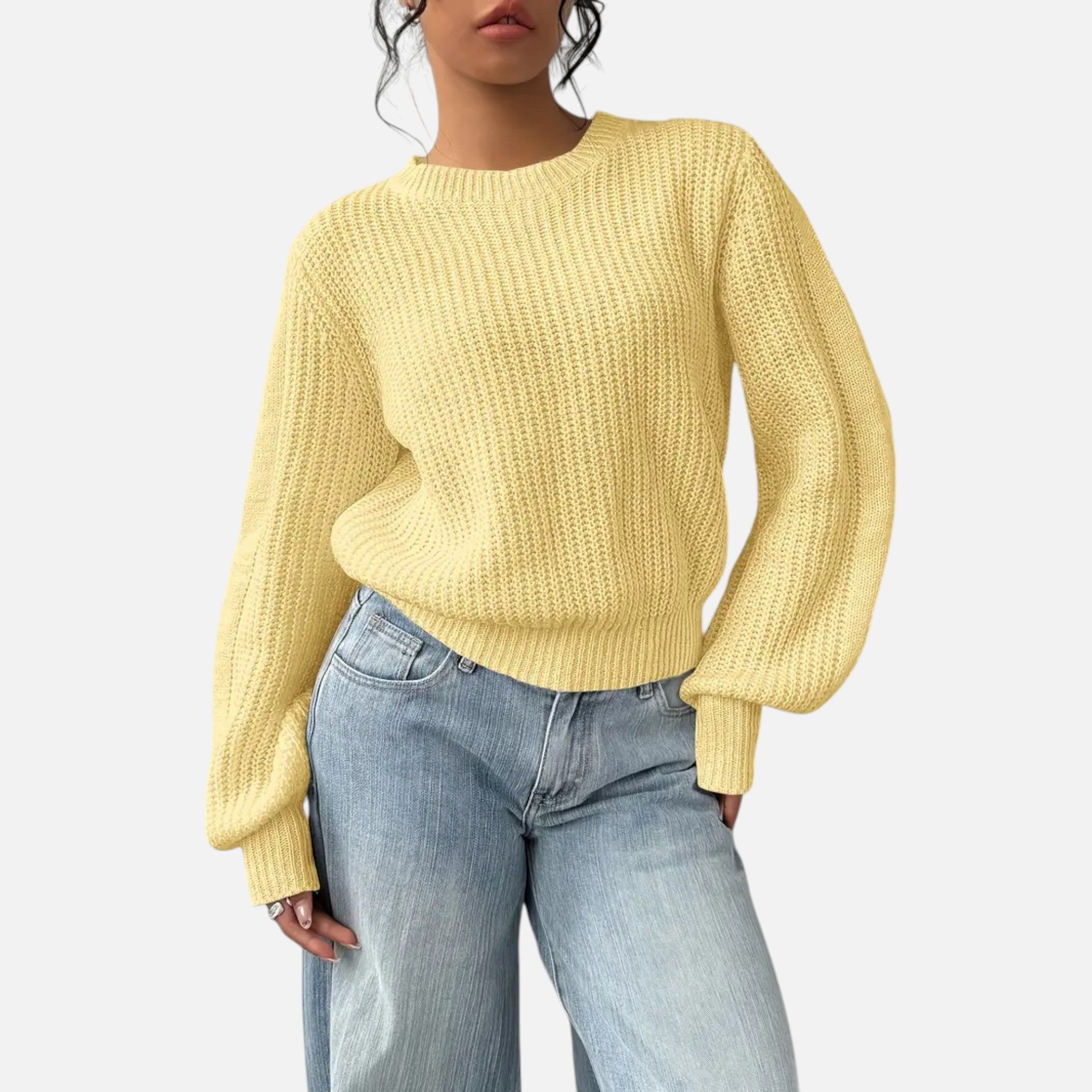 Belavyn | Womenâs Elegant Round-Neck Knit Sweater