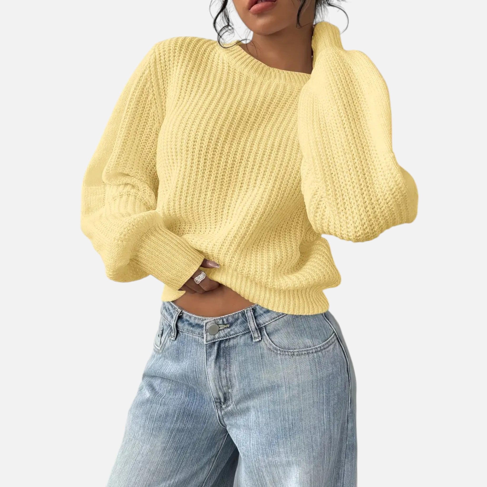 Belavyn | Womenâs Elegant Round-Neck Knit Sweater
