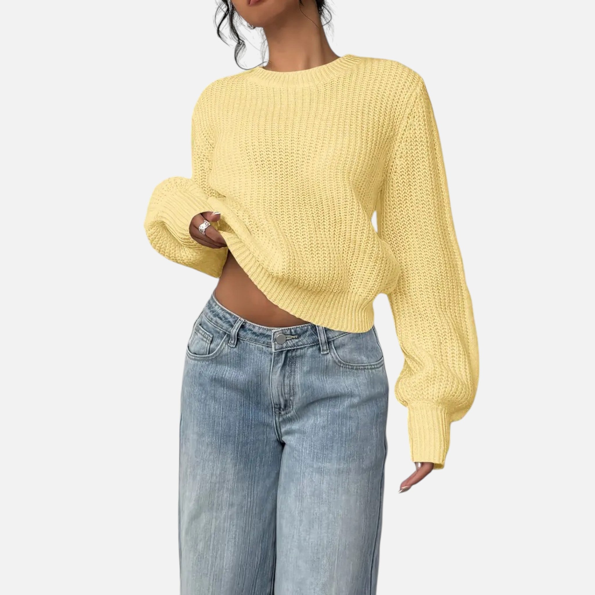 Belavyn | Womenâs Elegant Round-Neck Knit Sweater