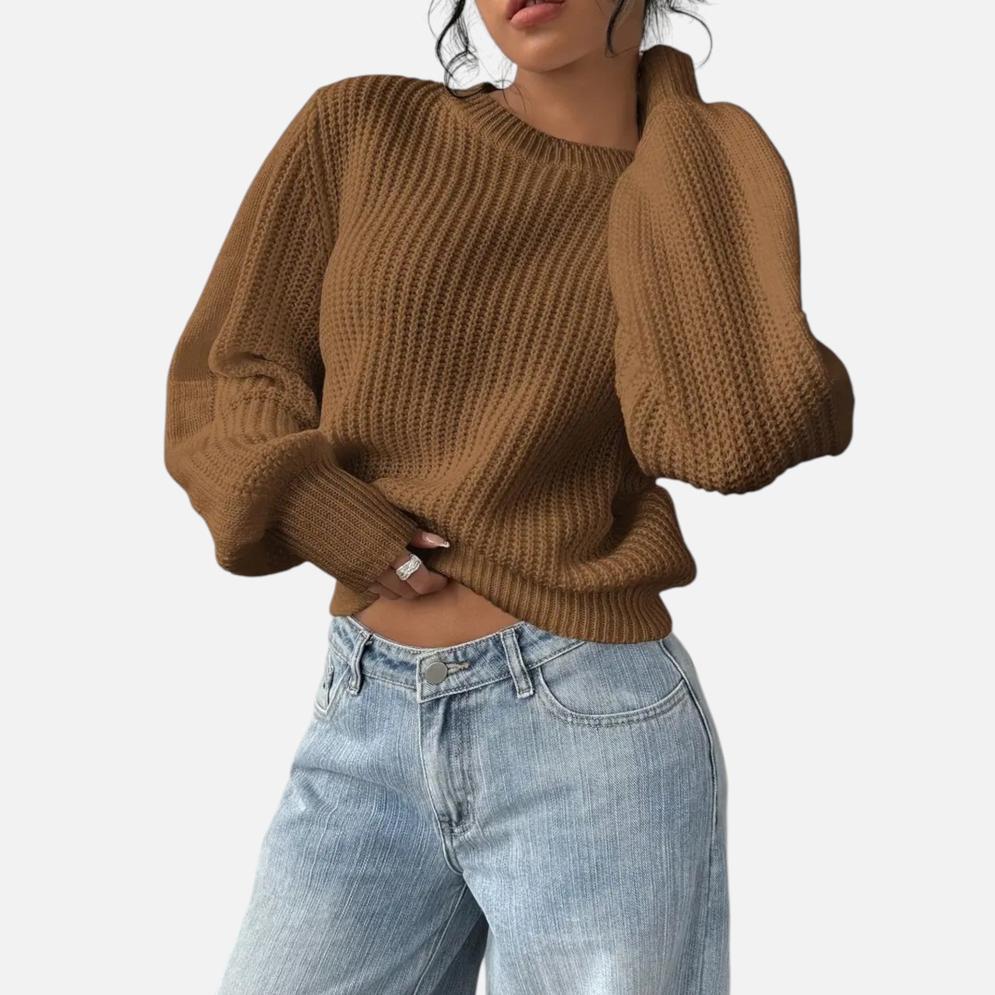 Belavyn | Womenâs Elegant Round-Neck Knit Sweater