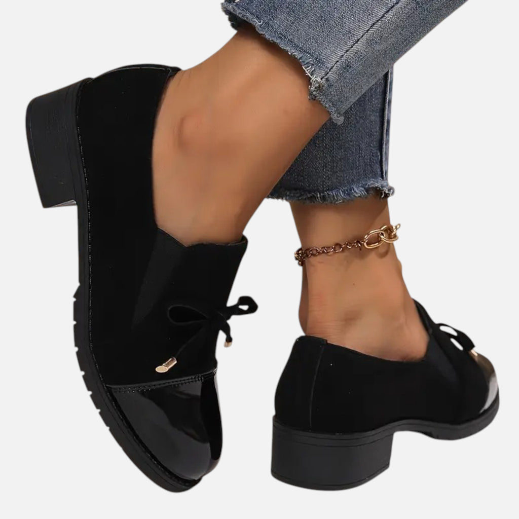 Belavyn | Womenâs Elegant Bow Slip-On Loafers