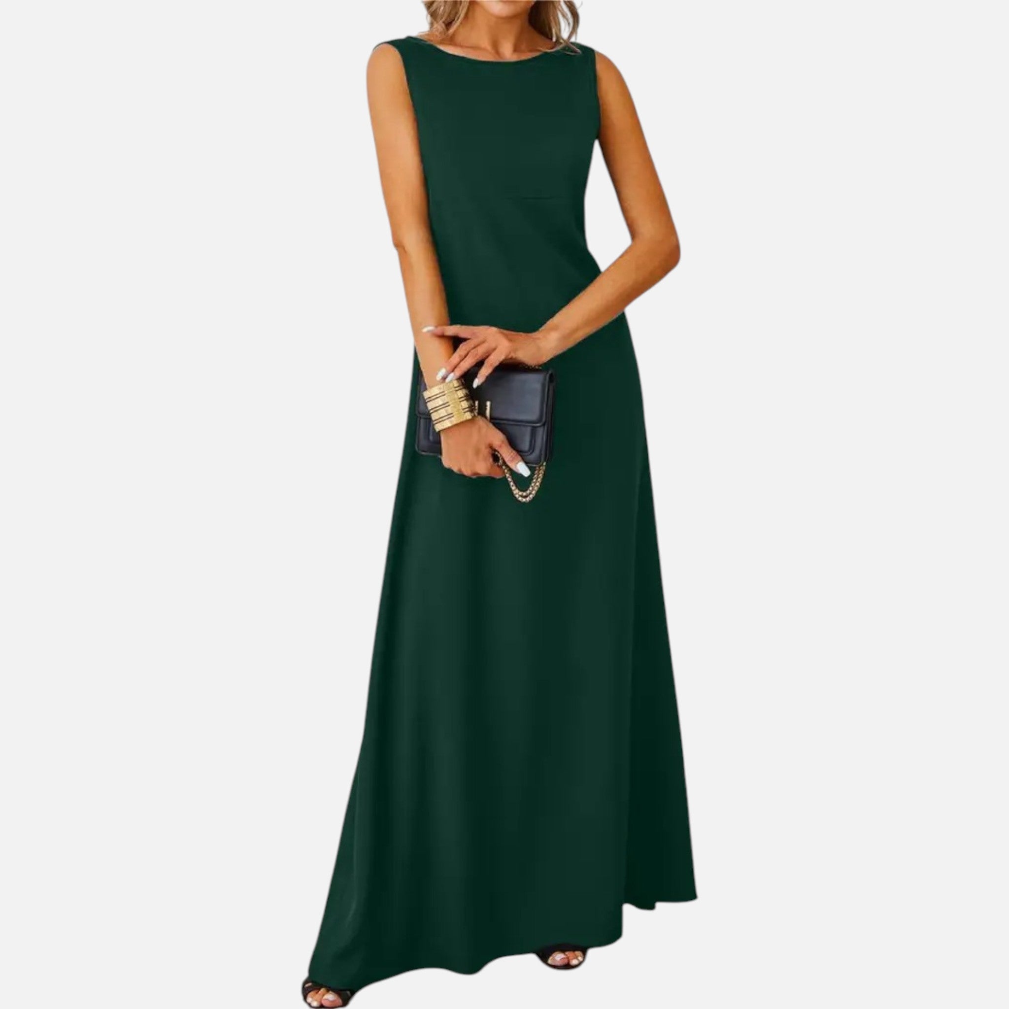Belavyn | Womenâs Sleeveless Jacquard Midi Dress