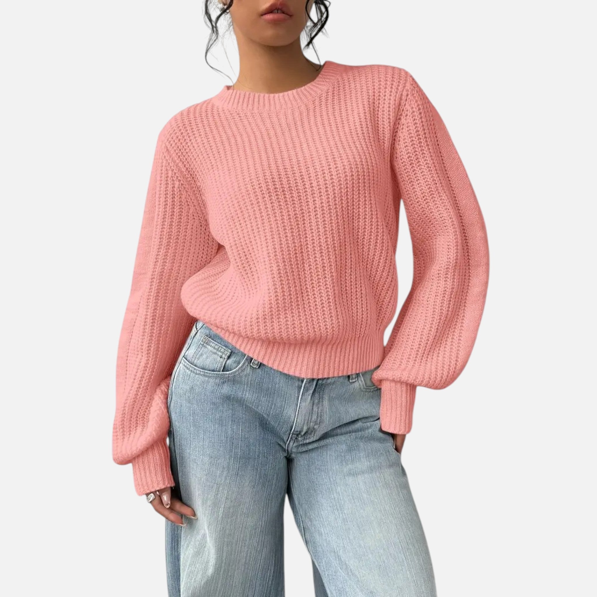 Belavyn | Womenâs Elegant Round-Neck Knit Sweater