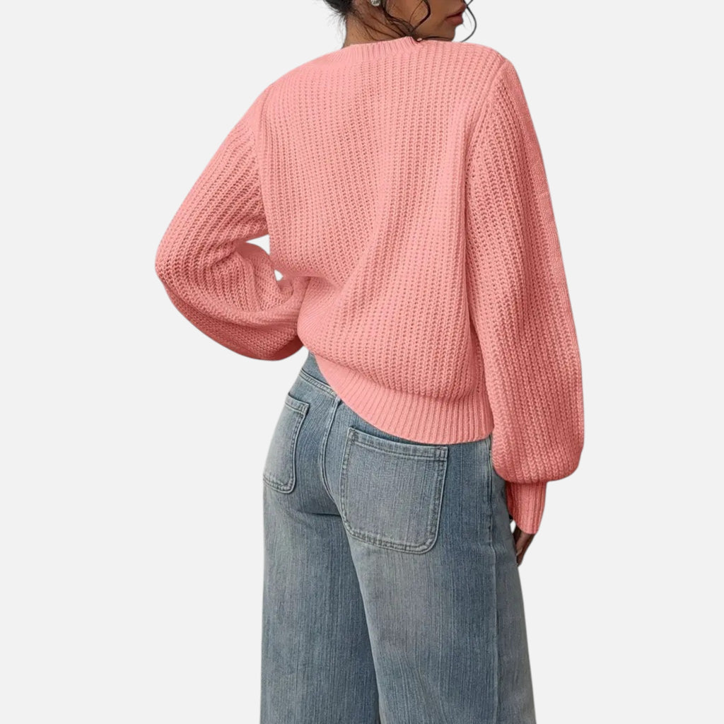 Belavyn | Womenâs Elegant Round-Neck Knit Sweater