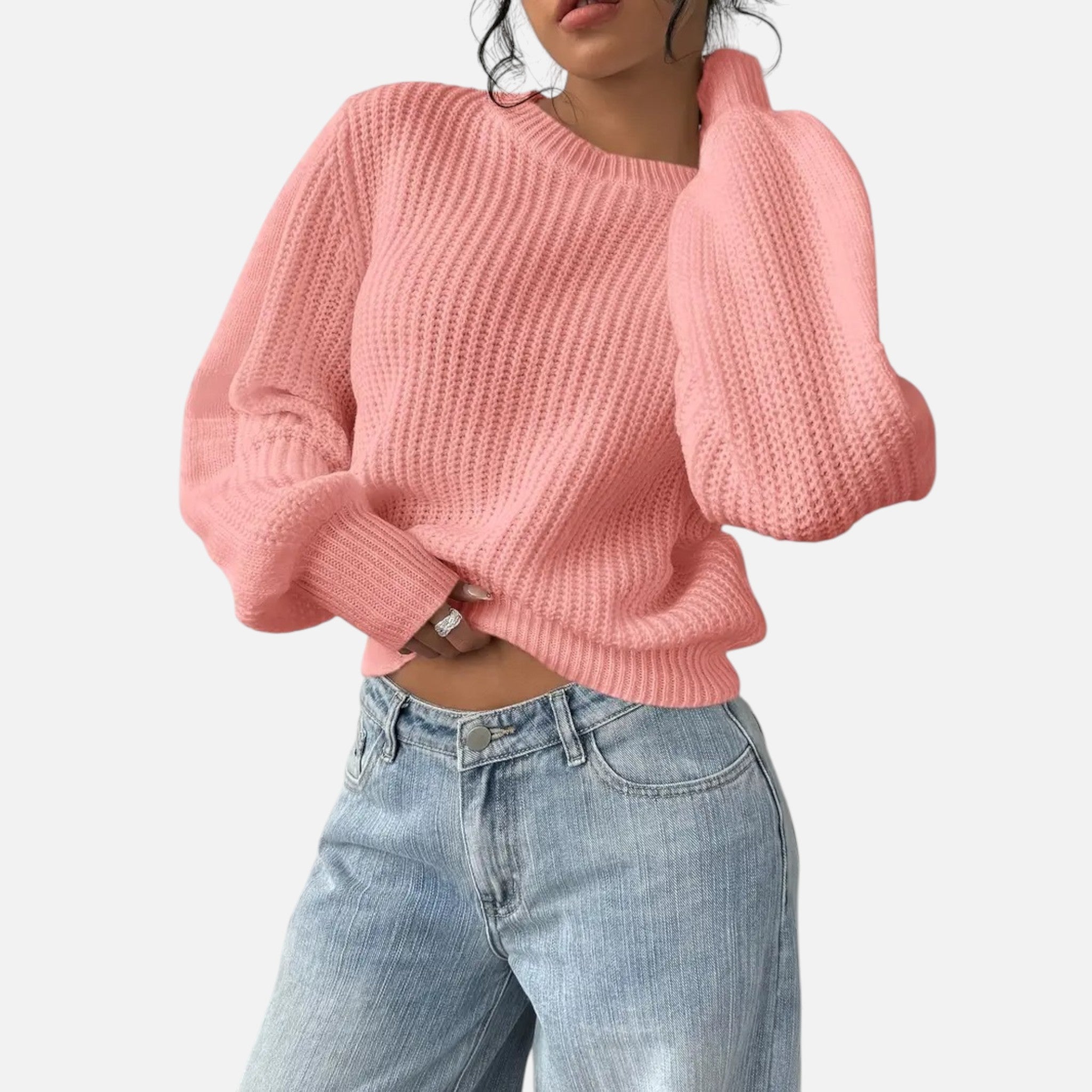 Belavyn | Womenâs Elegant Round-Neck Knit Sweater