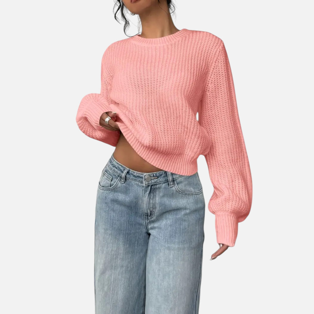 Belavyn | Womenâs Elegant Round-Neck Knit Sweater