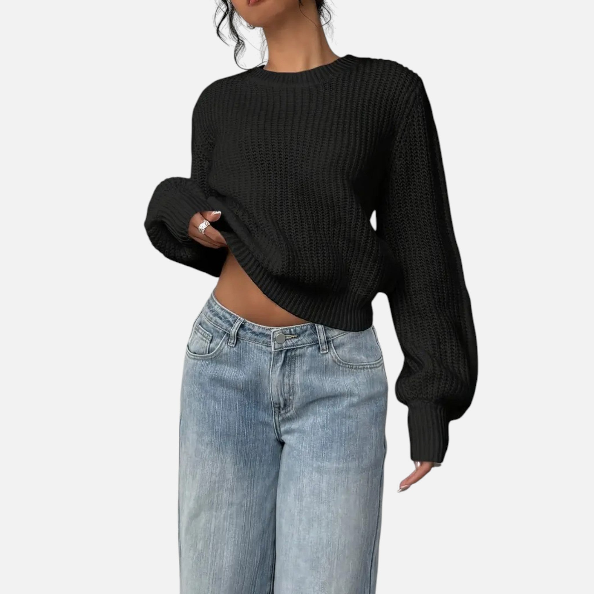 Belavyn | Womenâs Elegant Round-Neck Knit Sweater