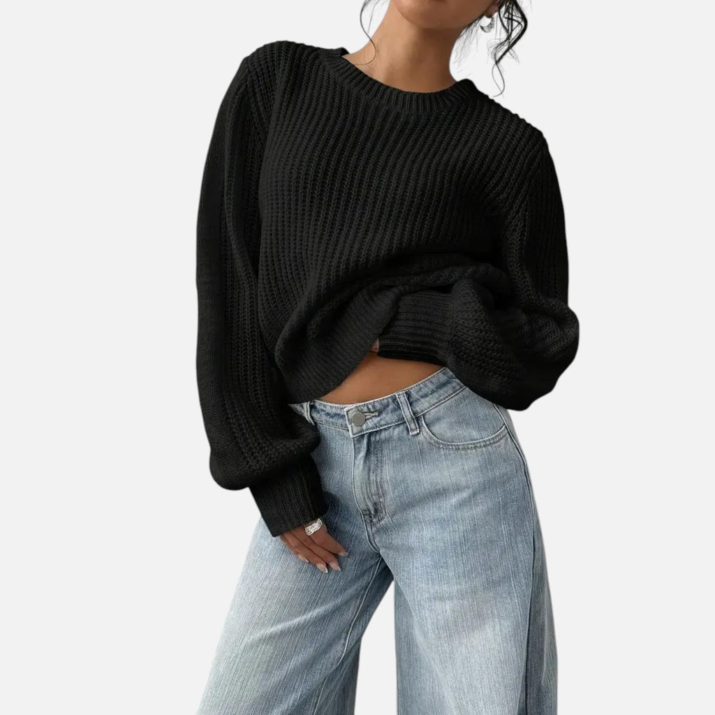 Belavyn | Womenâs Elegant Round-Neck Knit Sweater