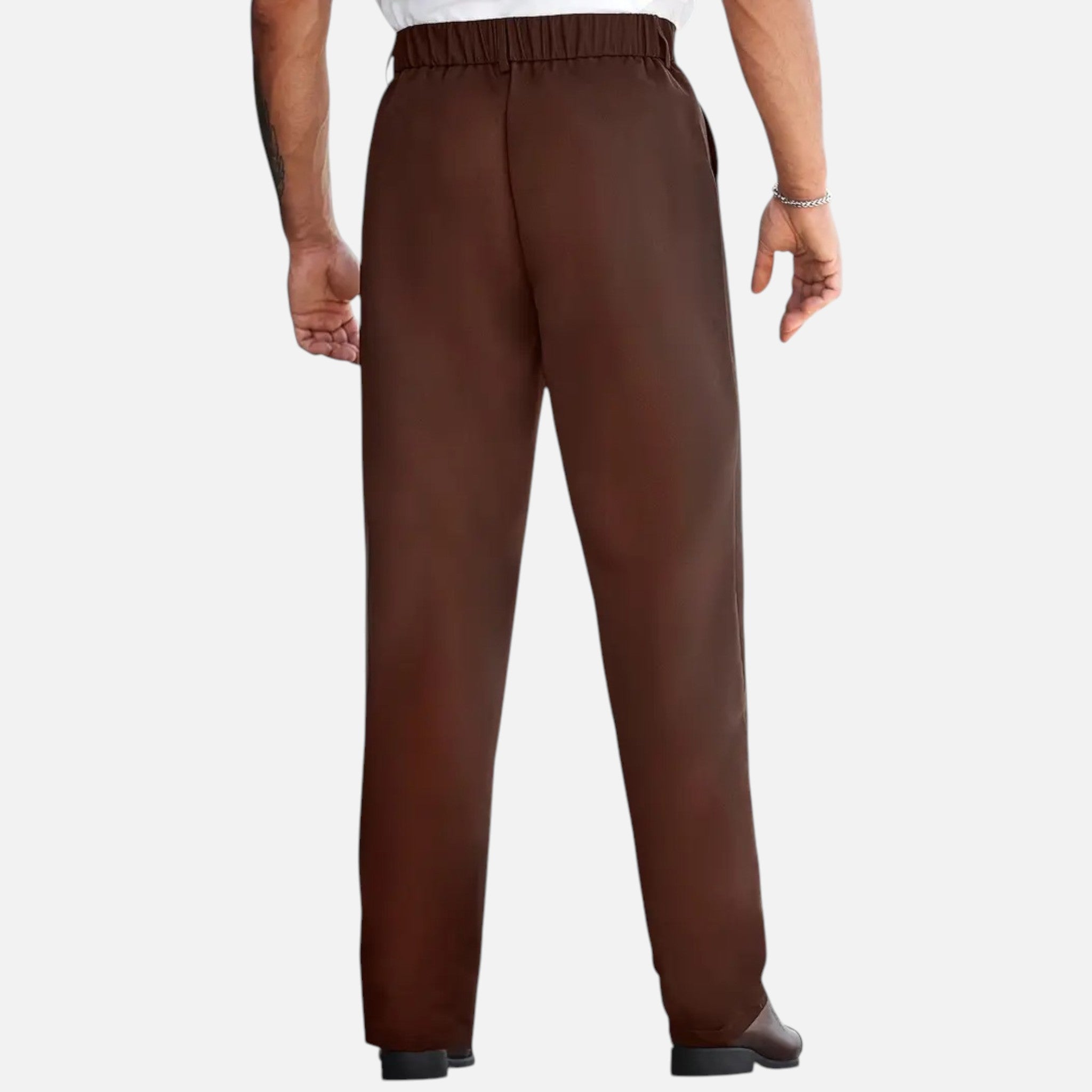 Belavyn | Men’s Heritage Straight-Leg Trousers #color_coffee