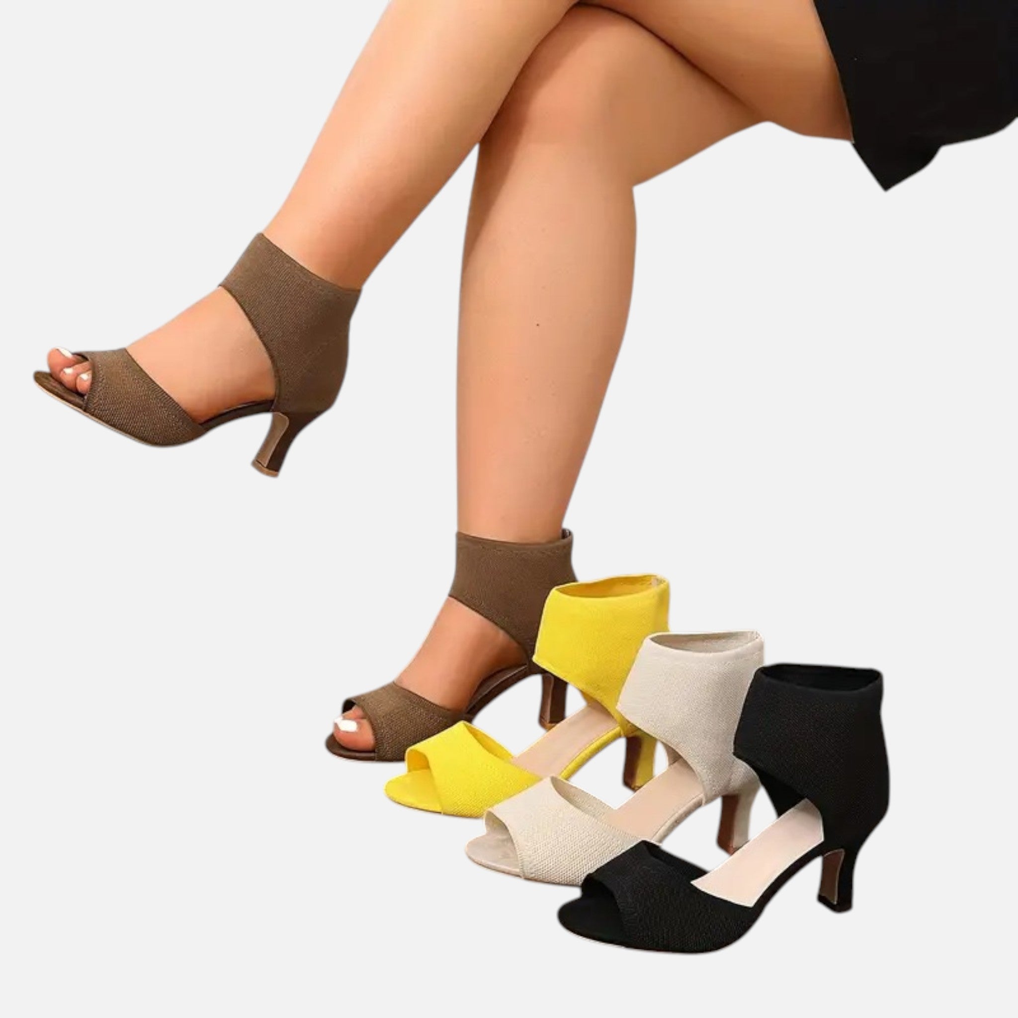 Belavyn | Womenâs Elegant Wide-Width Heeled Sandals