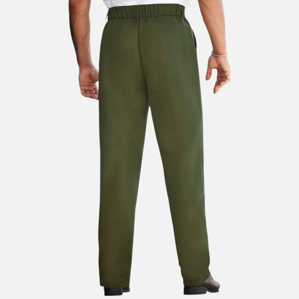 Belavyn | Men’s Heritage Straight-Leg Trousers #color_army-green
