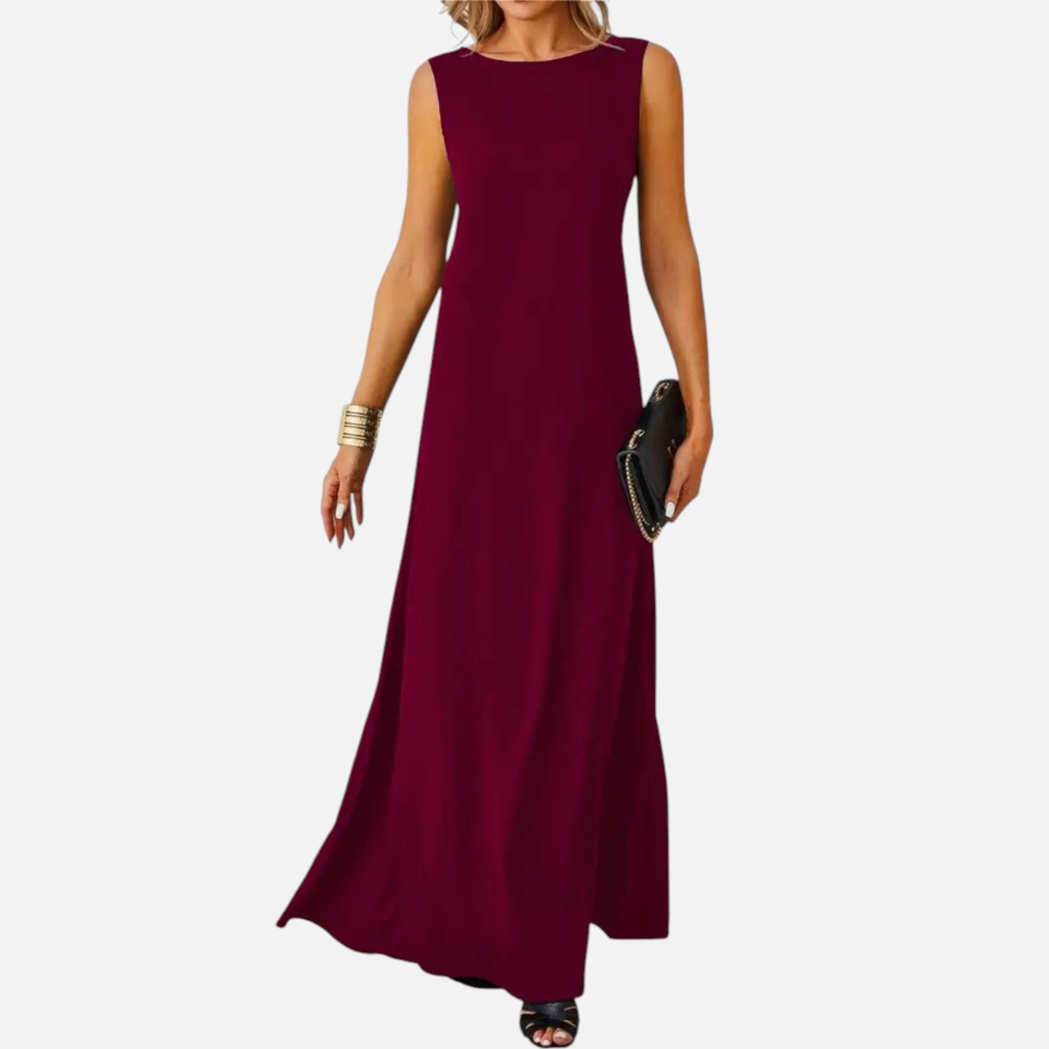 Belavyn | Womenâs Sleeveless Jacquard Midi Dress