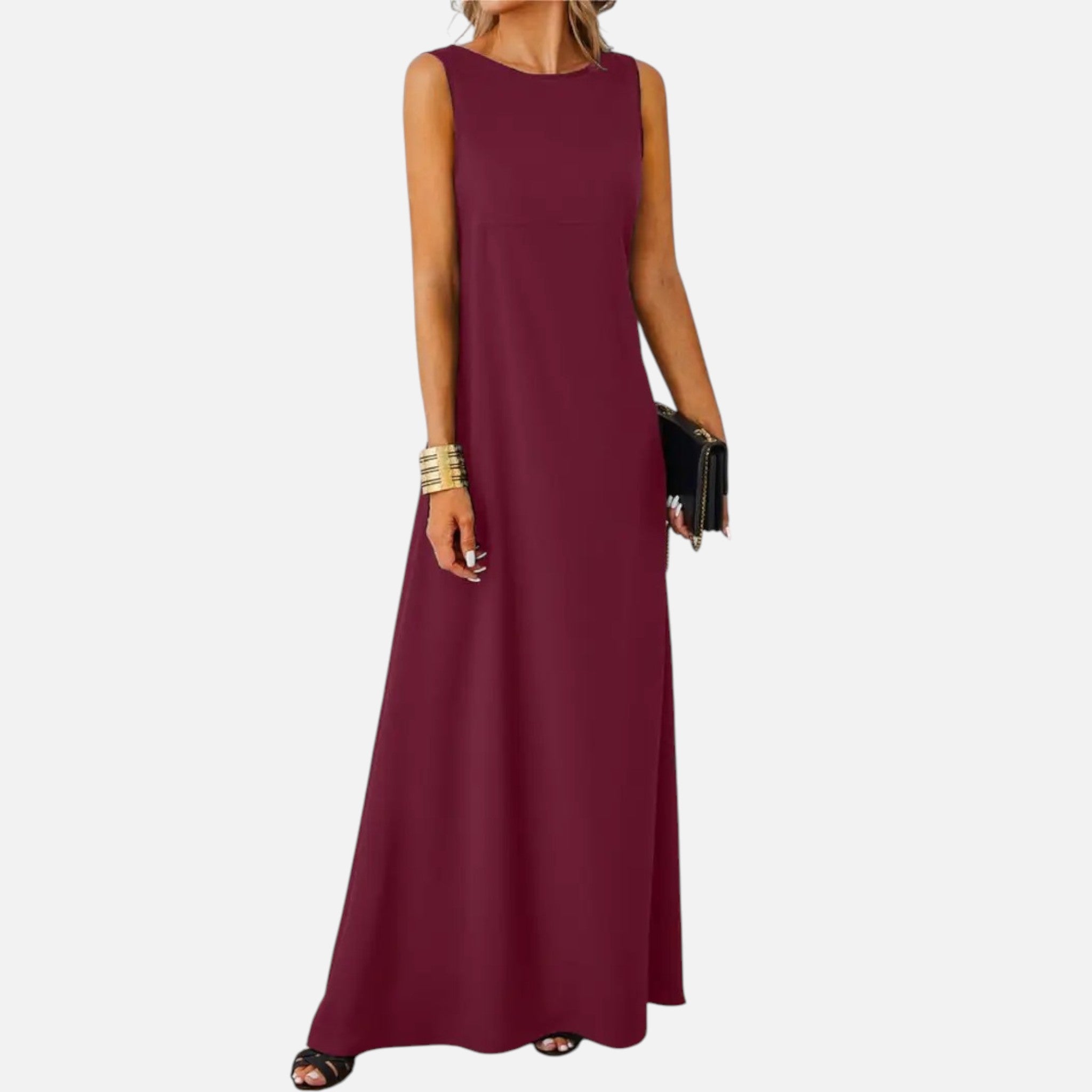 Belavyn | Womenâs Sleeveless Jacquard Midi Dress