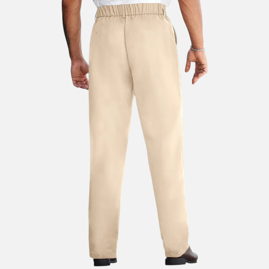 Belavyn | Men’s Heritage Straight-Leg Trousers #color_khaki