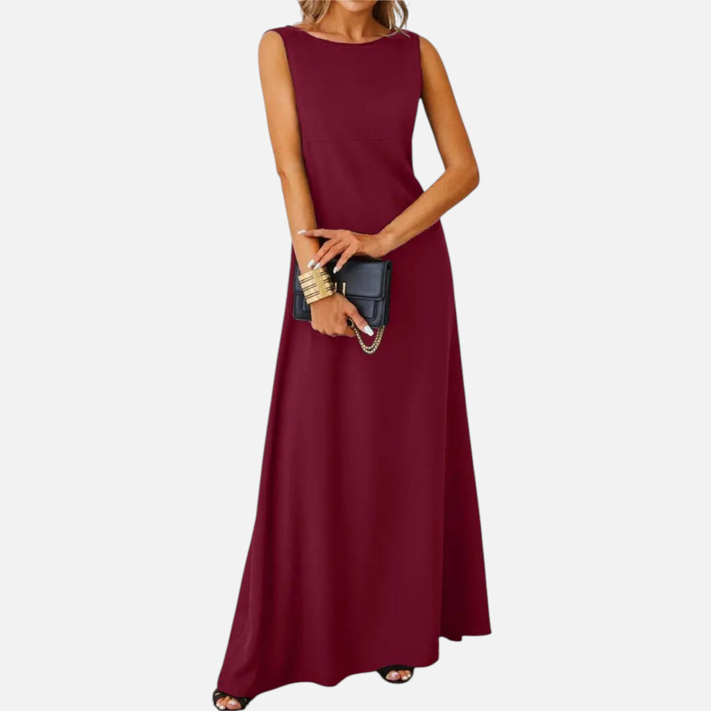 Belavyn | Womenâs Sleeveless Jacquard Midi Dress