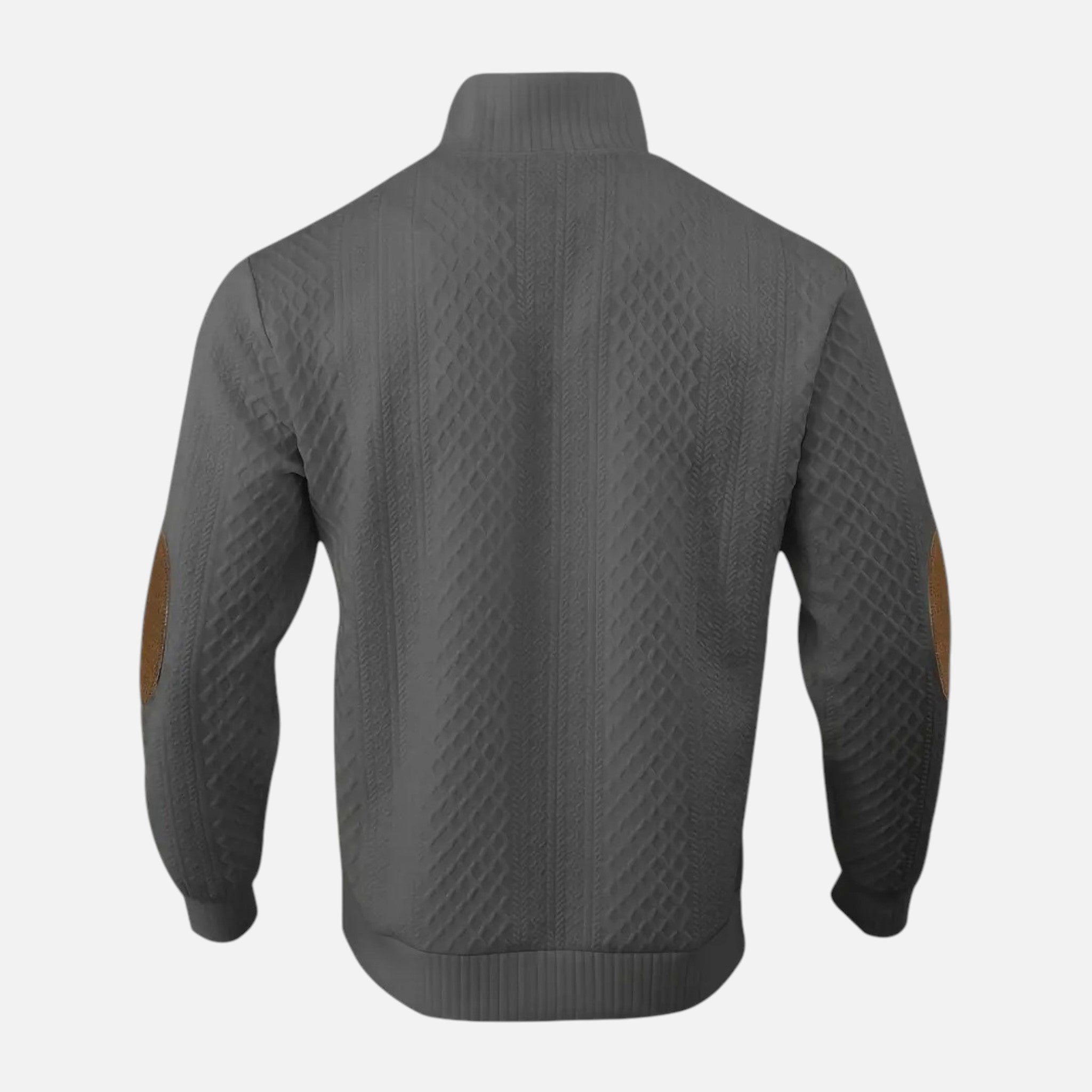 Belavyn | Menâs Cable-Knit Stand Collar Sweater