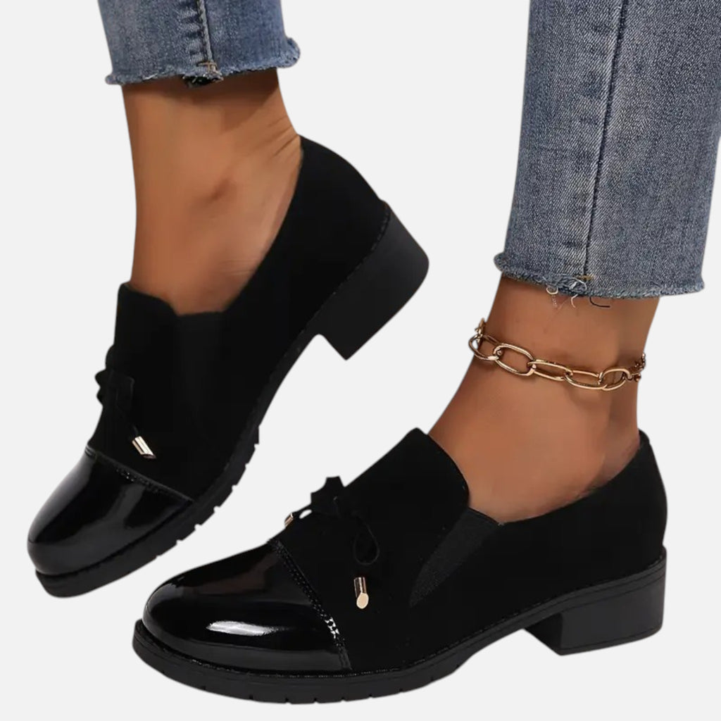 Belavyn | Womenâs Elegant Bow Slip-On Loafers