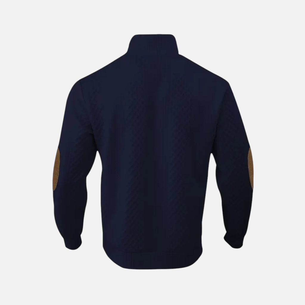 Belavyn | Menâs Cable-Knit Stand Collar Sweater