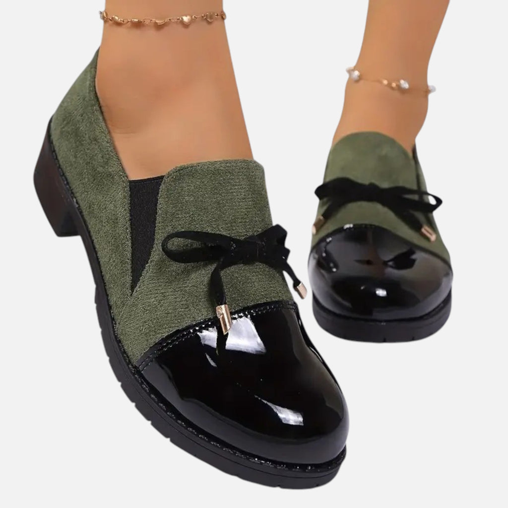 Belavyn | Womenâs Elegant Bow Slip-On Loafers