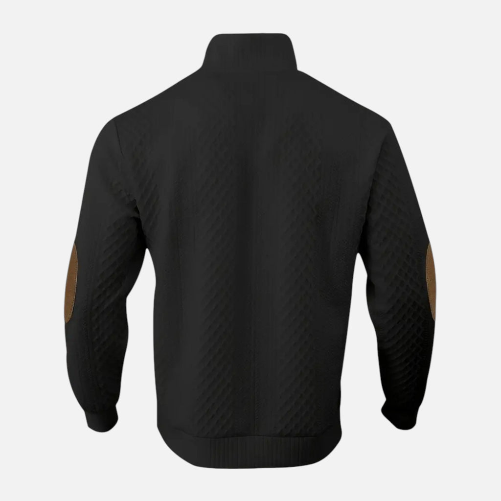 Belavyn | Menâs Cable-Knit Stand Collar Sweater