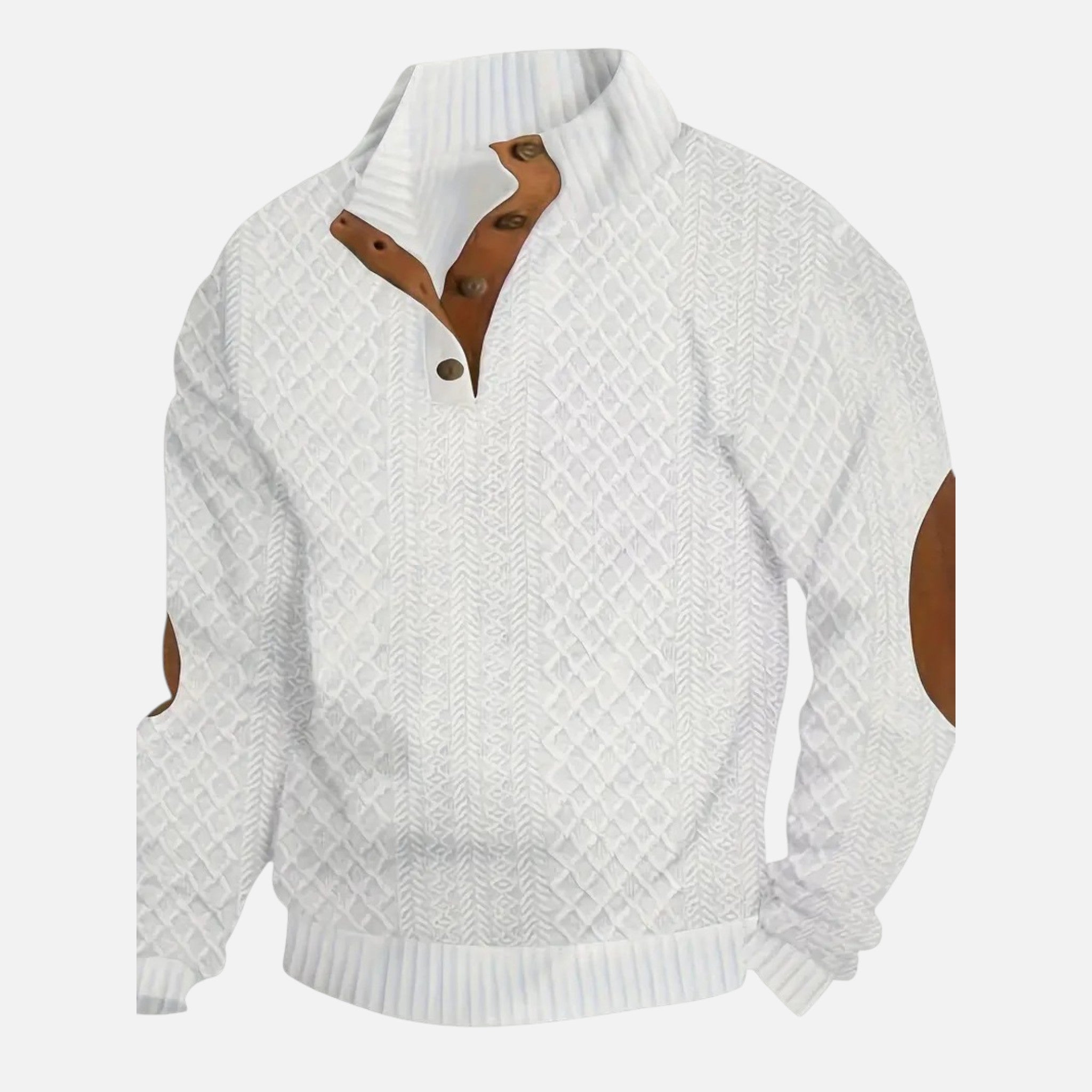 Belavyn | Menâs Cable-Knit Stand Collar Sweater