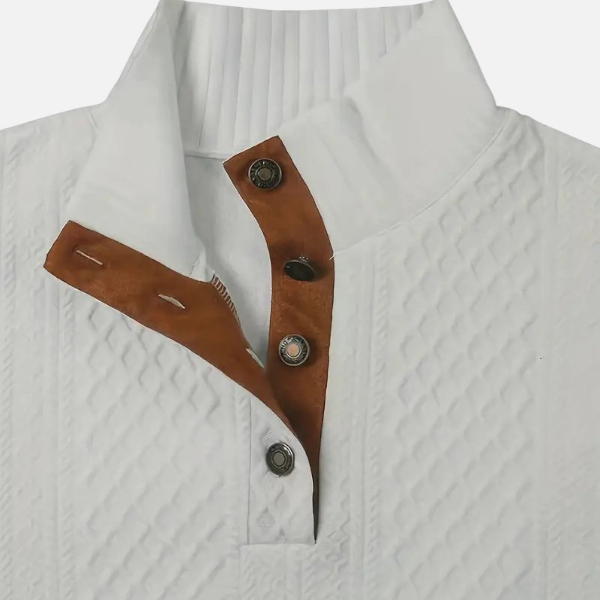 Belavyn | Menâs Cable-Knit Stand Collar Sweater
