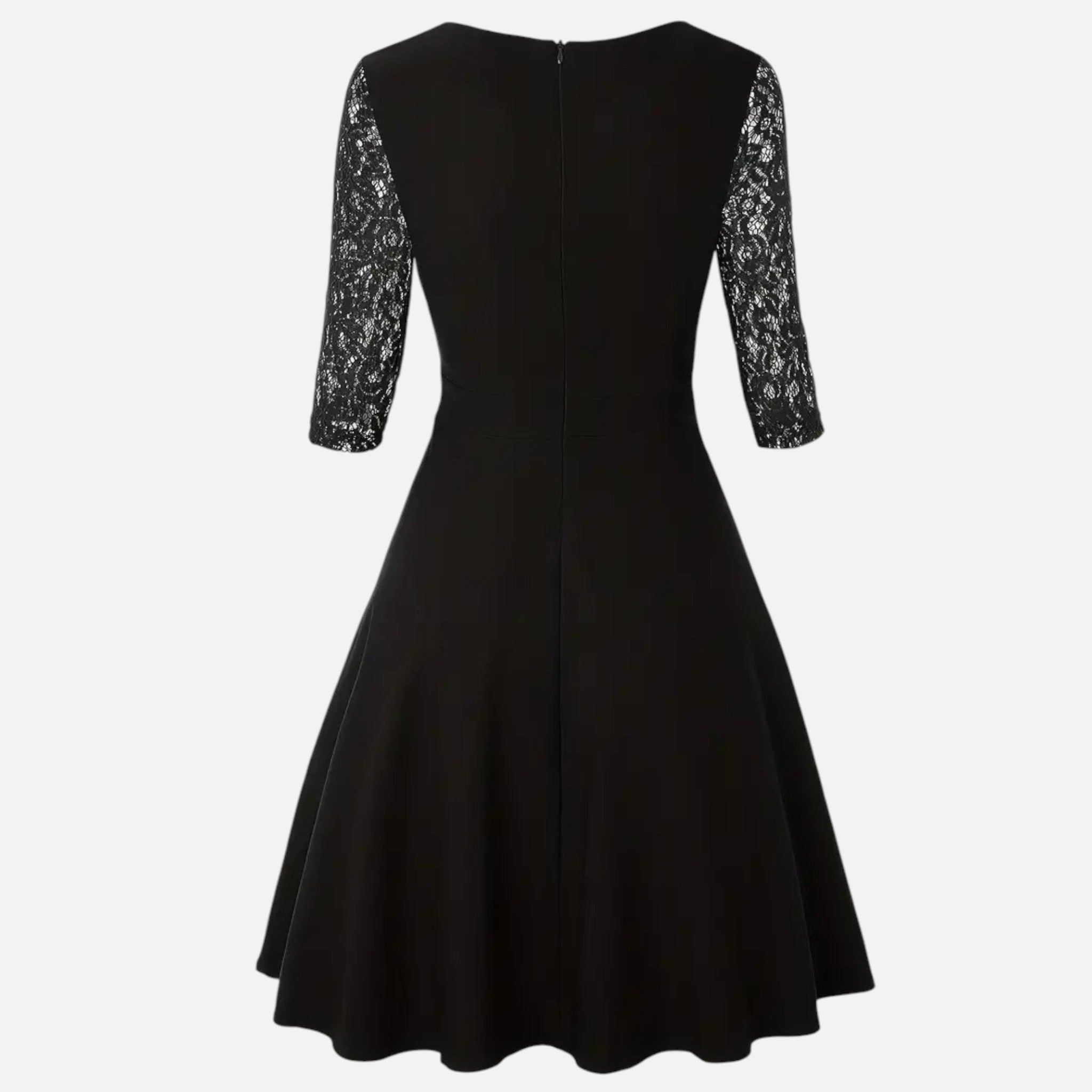 Belavyn | Womenâs Vintage Lace Square-Neck Swing Dress