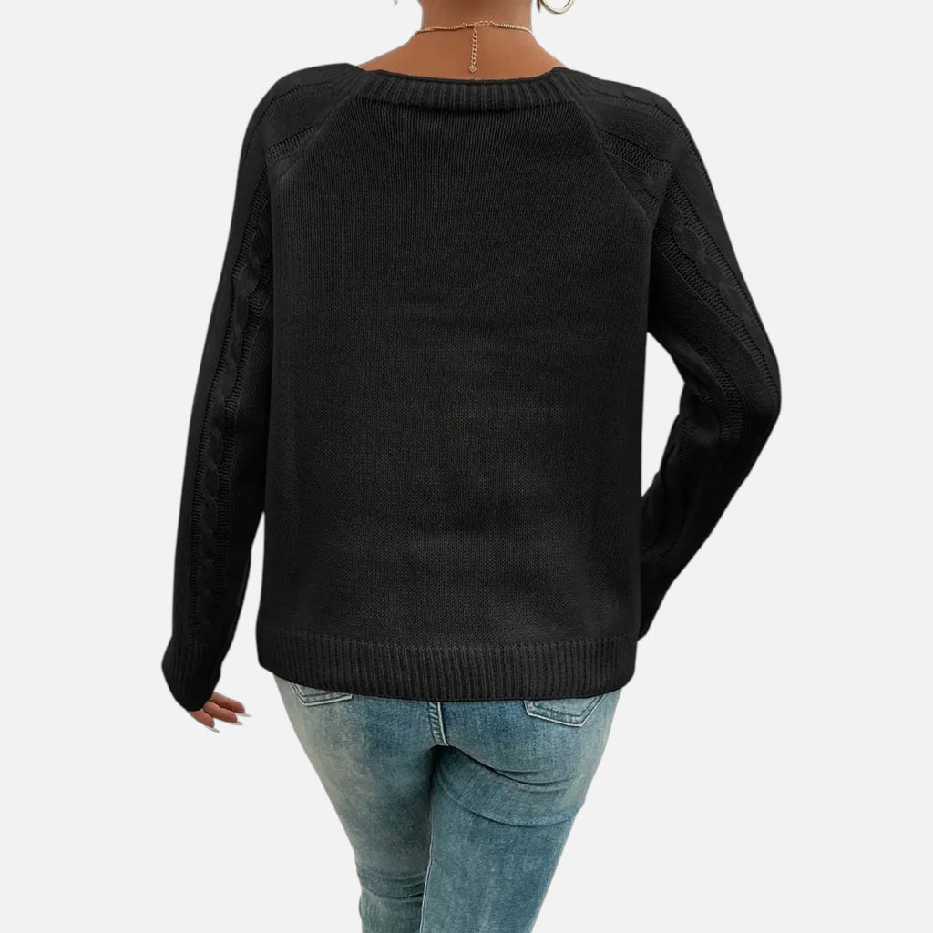 Belavynâ¯|â¯Womenâs CableâKnit LanternâSleeve Sweater