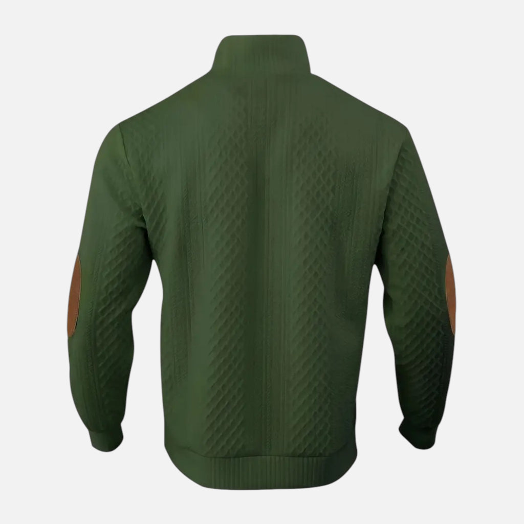 Belavyn | Menâs Cable-Knit Stand Collar Sweater