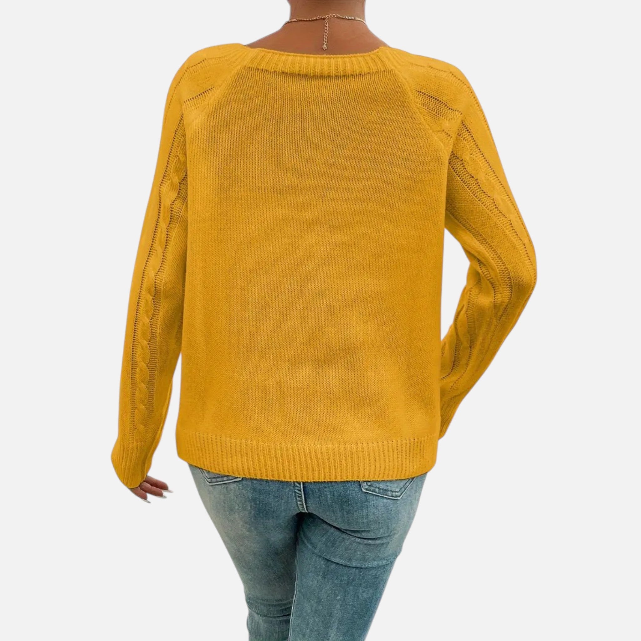 Belavynâ¯|â¯Womenâs CableâKnit LanternâSleeve Sweater