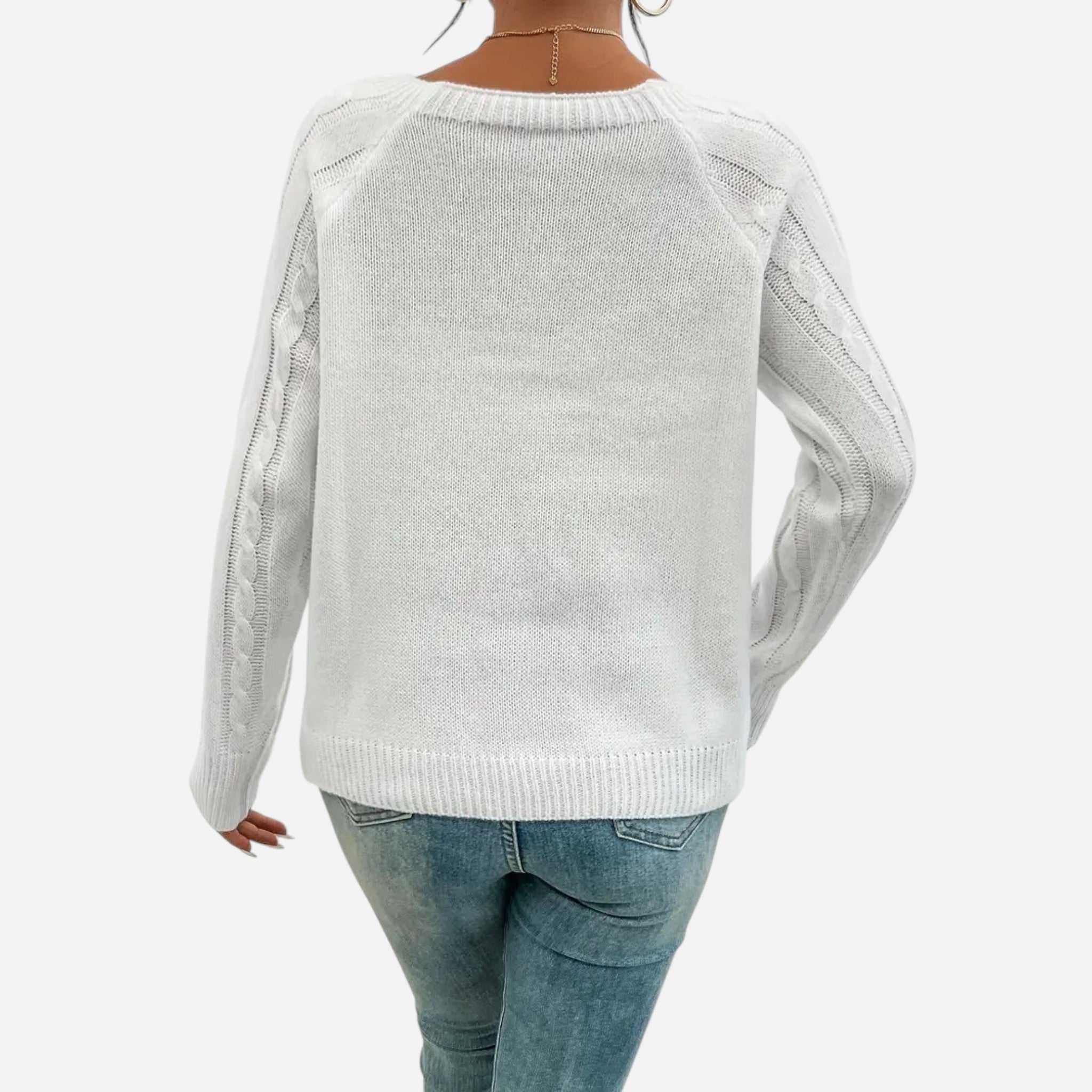 Belavynâ¯|â¯Womenâs CableâKnit LanternâSleeve Sweater