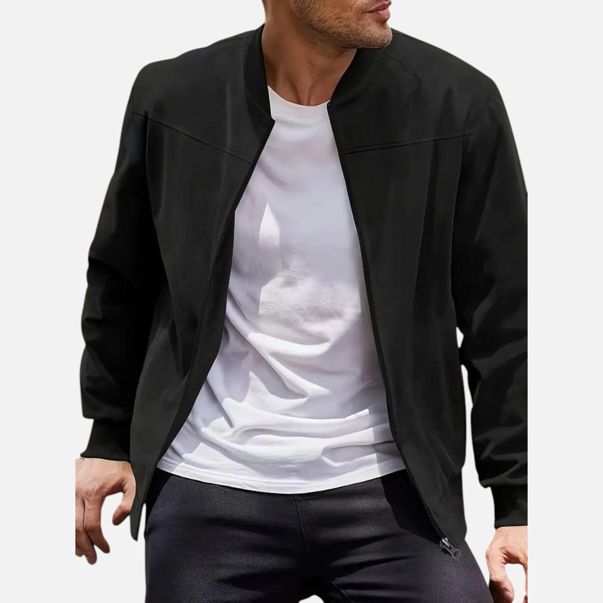 Belavyn | Menâs Heritage Zipper Jacket in Black