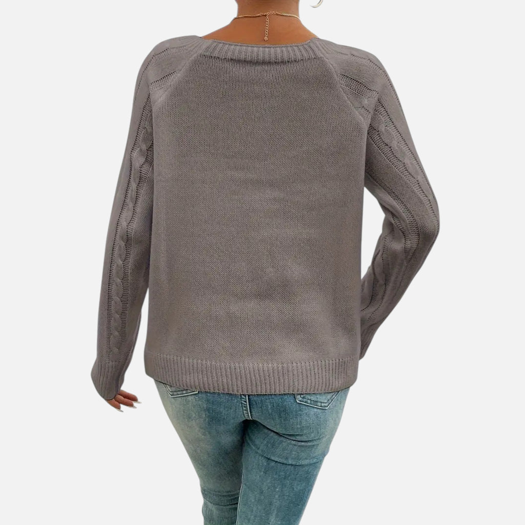 Belavynâ¯|â¯Womenâs CableâKnit LanternâSleeve Sweater