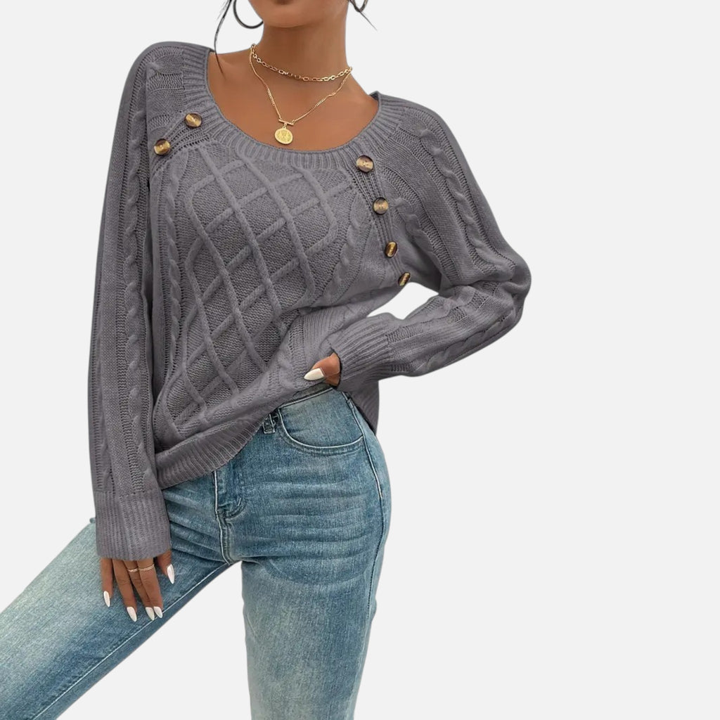Belavynâ¯|â¯Womenâs CableâKnit LanternâSleeve Sweater