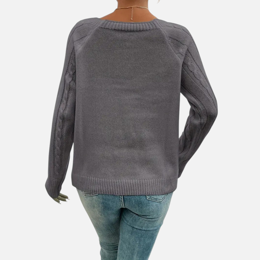Belavynâ¯|â¯Womenâs CableâKnit LanternâSleeve Sweater