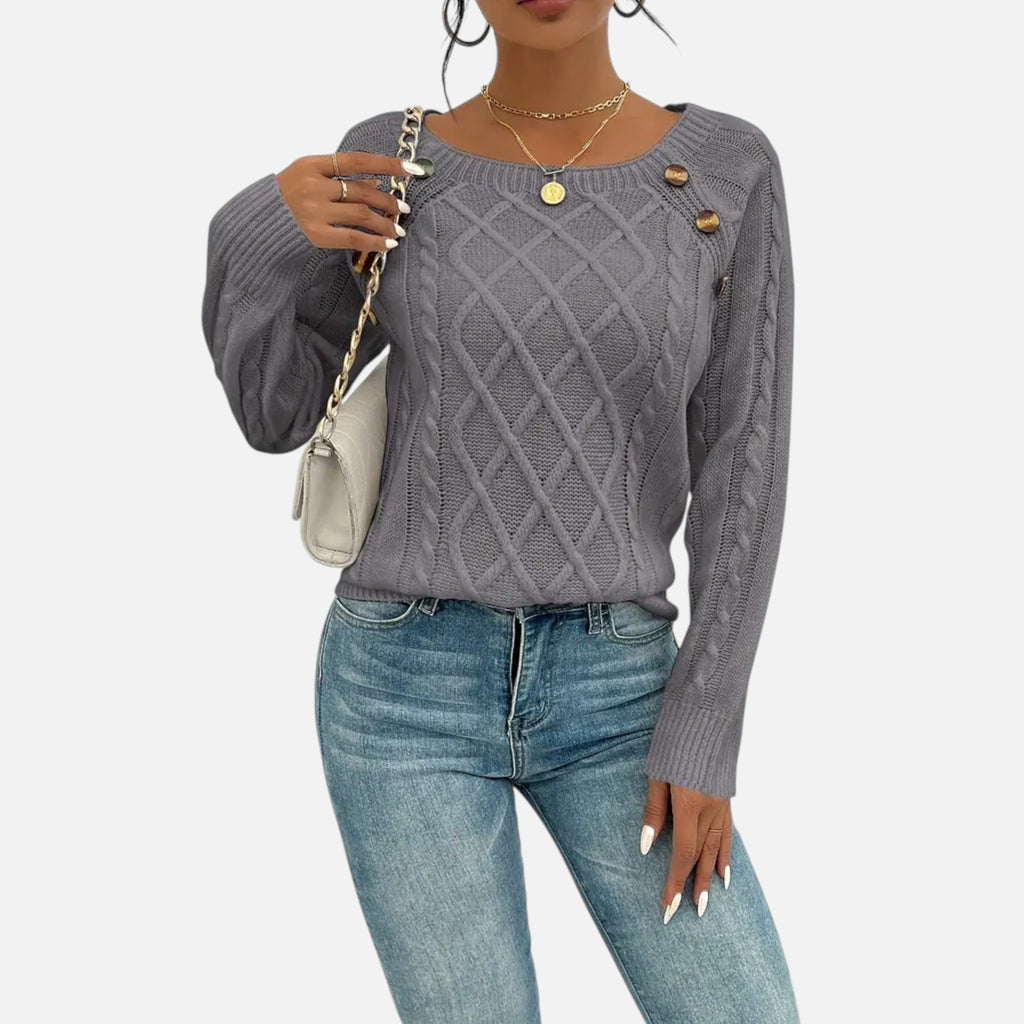 Belavynâ¯|â¯Womenâs CableâKnit LanternâSleeve Sweater